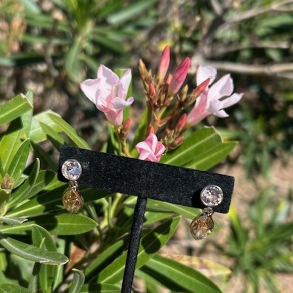 GIVENCHY Gold Swarovski Crystal Drop EARRINGS - Picture 5 of 10